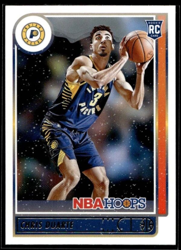 2021 NBA Hoops Indiana Pacers #236 Chris Duarte RC Rookie Winter Edition