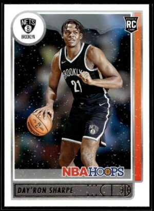 2021 NBA Hoops Brooklyn Nets #215 Day'Ron Sharpe RC Rookie Winter Edition