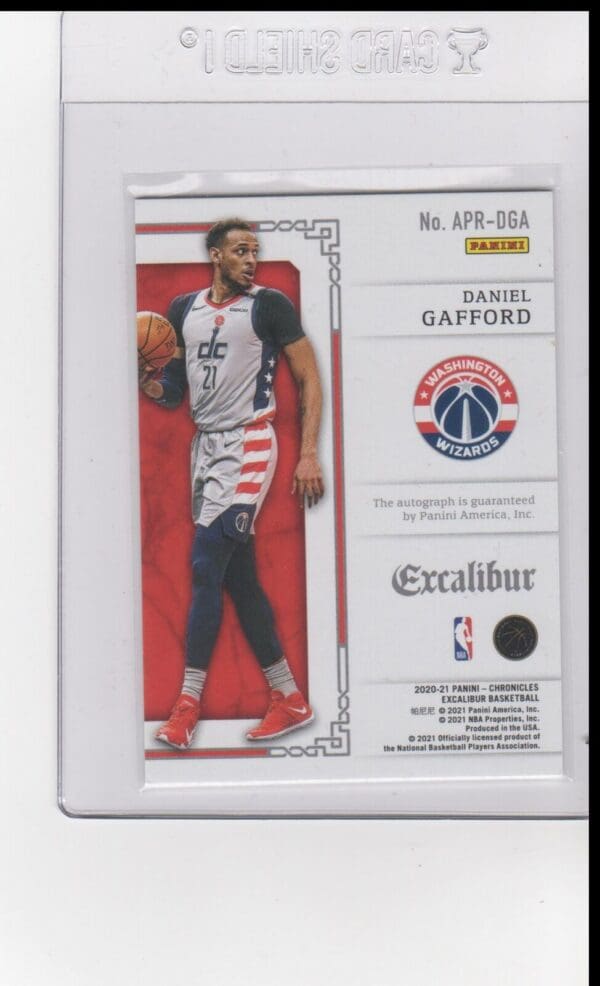 2020 PaniniExcalibur Washington Huskies #APR-DGA Daniel Gafford Autographed