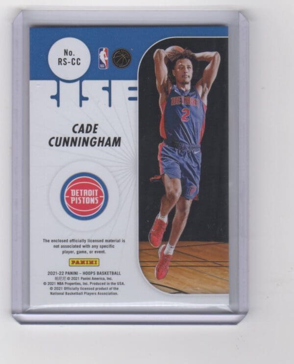_10 2021 Hoops Rise N Shine Mem Winter Detroit Pistons #RS-CC Cade Cunningham RC