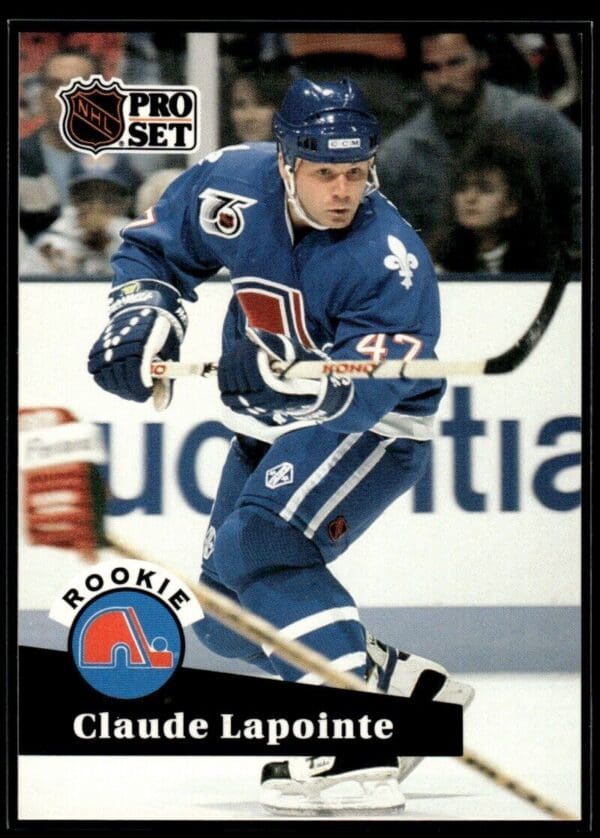 1991 Pro Set Quebec Nordiques #556 Claude Lapointe RC Rookie
