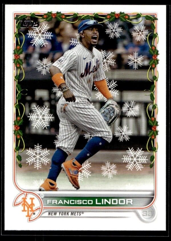 2022 Topps Holiday New York Mets #HW90 Francisco Lindor