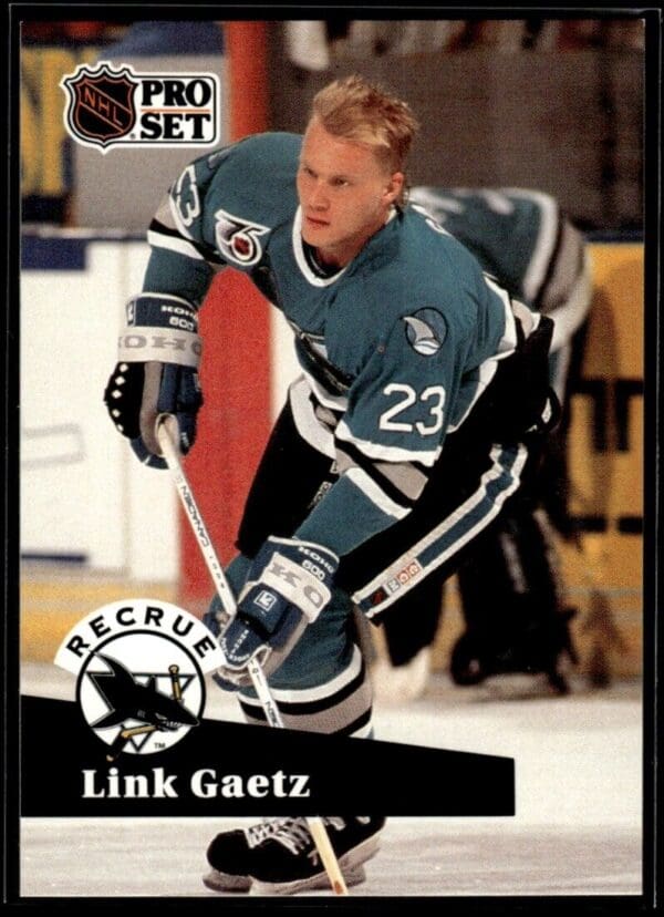 1991 Pro Set San Jose Sharks #561 Link Gaetz