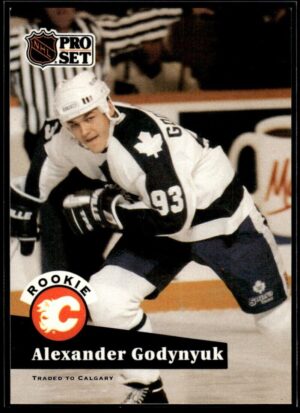 1991 Pro Set Calgary Flames #563 Alexander Godynyuk RC Rookie