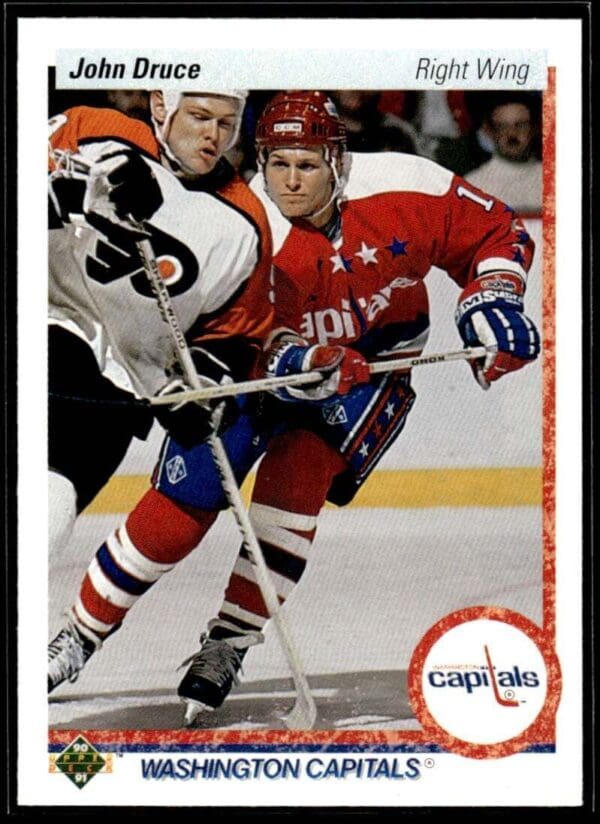 _10 1990 Upper Deck Washington Capitals #371 John Druce RC Rookie