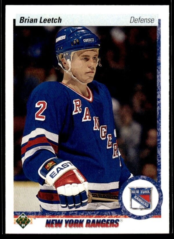 _10 1990 Upper Deck New York Rangers #253 Brian Leetch