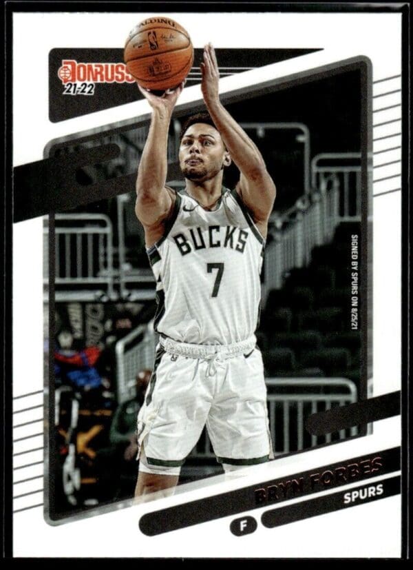 _10 2021 Donruss San Antonio Spurs #66 Bryn Forbes