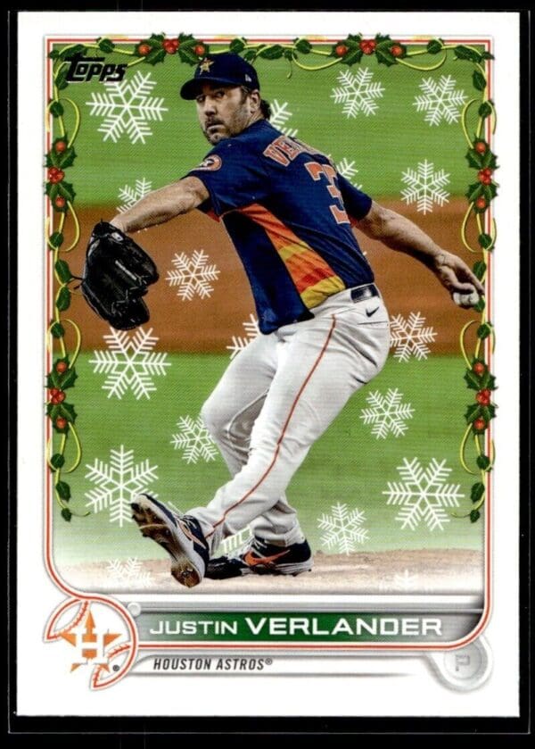 2022 Topps Holiday Houston Astros #HW43 Justin Verlander