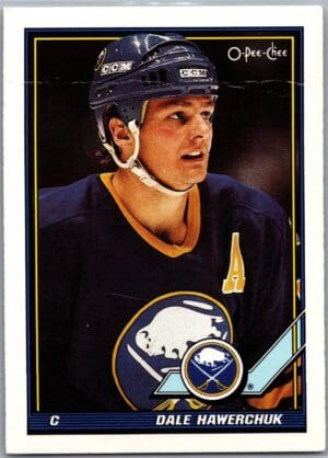 _10 1991 O-Pee-Chee Buffalo Sabres #65 Dale Hawerchuk