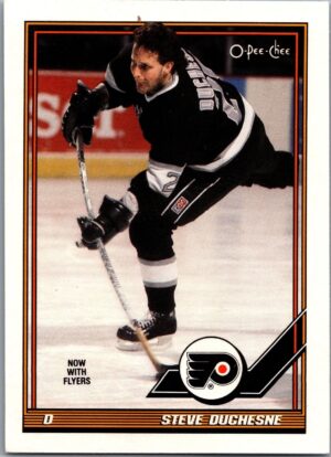 _10 1991 O-Pee-Chee Philadelphia Flyers #31 Steve Duchesne
