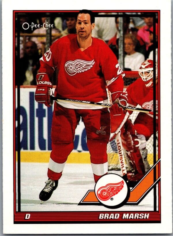1991 O-Pee-Chee Detroit Red Wings #19 Brad Marsh