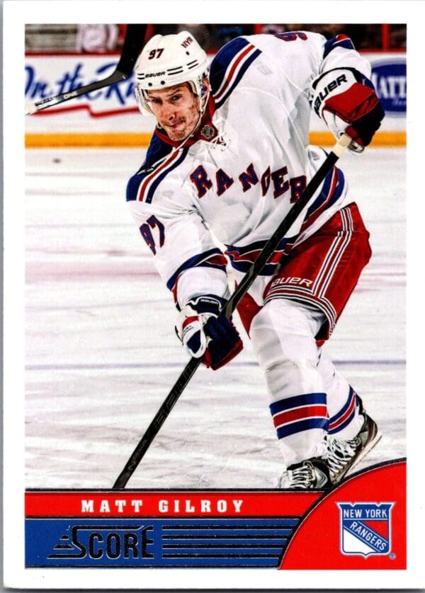 2013 Score New York Rangers #343 Matt Gilroy