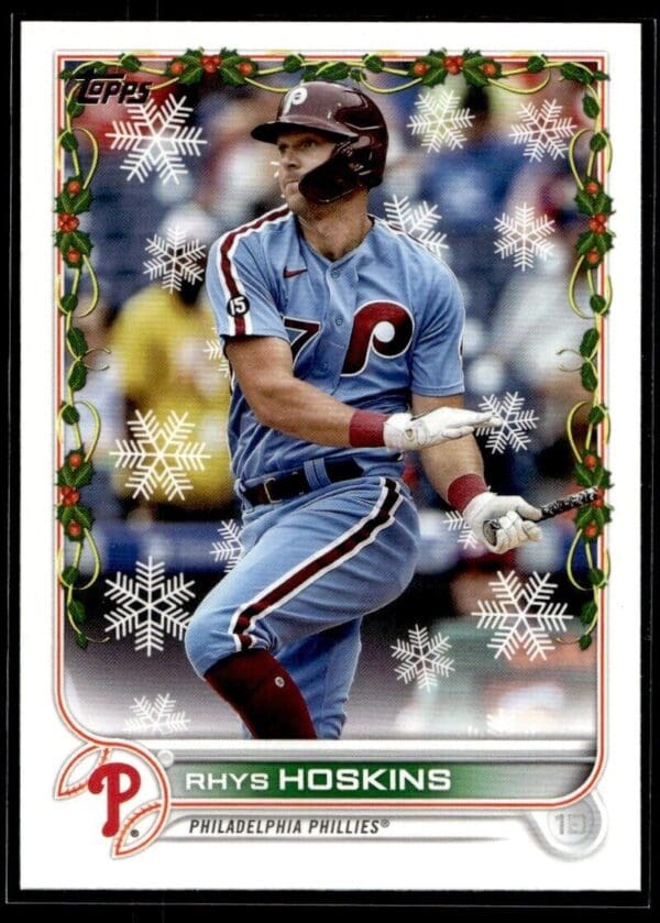 _10 2022 Topps Holiday Philadelphia Phillies #HW105 Rhys Hoskins