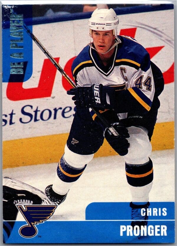 _10 1999 Be a Player Memorabilia St. Louis Blues #89 Chris Pronger