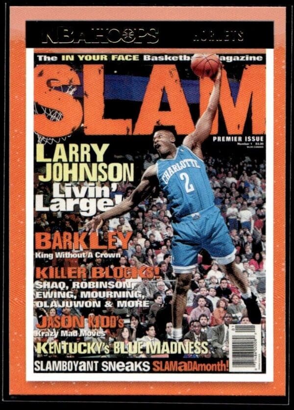 _10 2021 Hoops Slam Charlotte Hornets #1 Larry Johnson