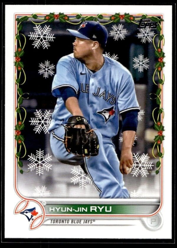 2022 Topps Holiday Toronto Blue Jays #HW152 Hyun-Jin Ryu