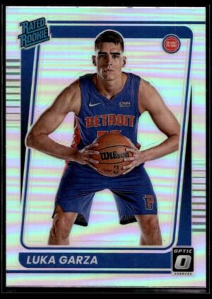 _10 2021 Donruss Optic Detroit Pistons #164 Luka Garza RC Rookie Holo Prizm