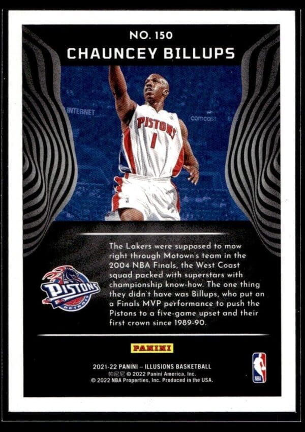 2022 Panini Illusions Detroit Pistons #150 Chauncey Billups