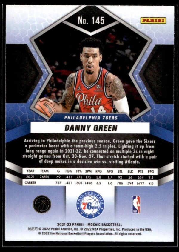 2021 Panini Mosaic Philadelphia 76ers #145 Danny Green