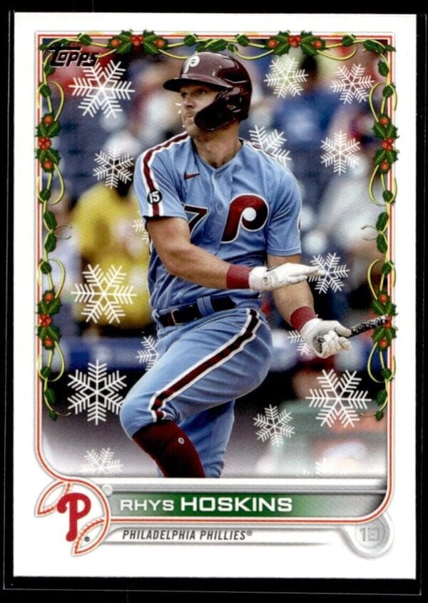 2022 Topps Holiday Philadelphia Phillies #HW105 Rhys Hoskins