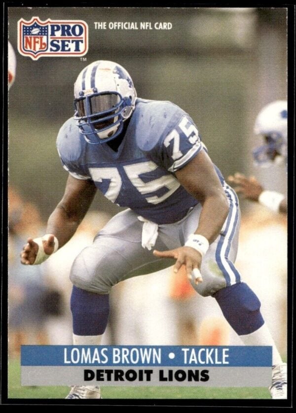 1991 Pro Set Detroit Lions #148 Lomas Brown