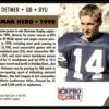 1991 Pro Set BYU Cougars #37 Ty Detmer RC Rookie