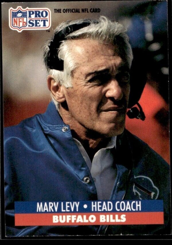 1991 Pro Set Buffalo Bills #90 Marv Levy