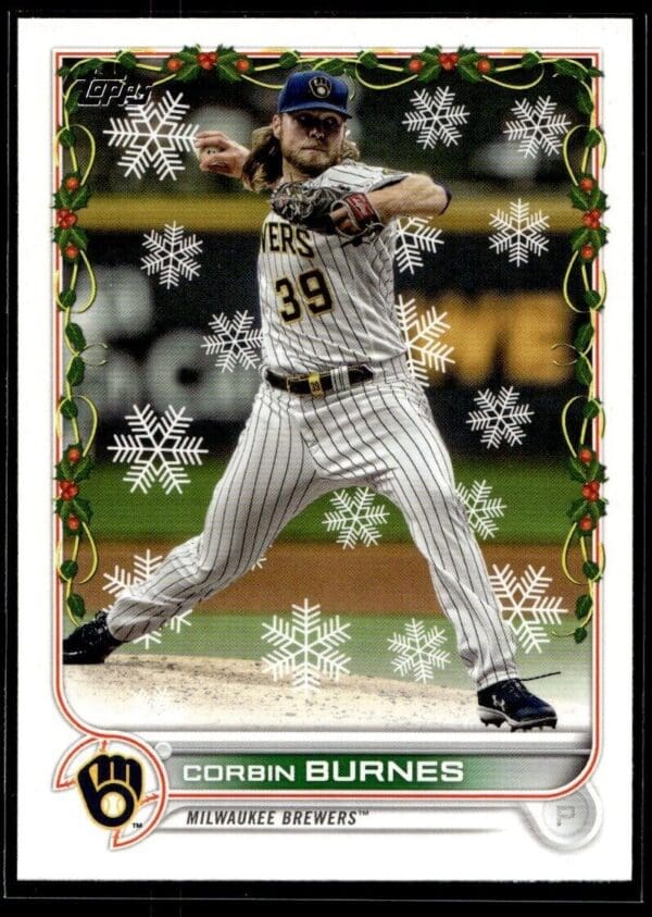 2022 Topps Holiday Milwaukee Brewers #HW165 Corbin Burnes