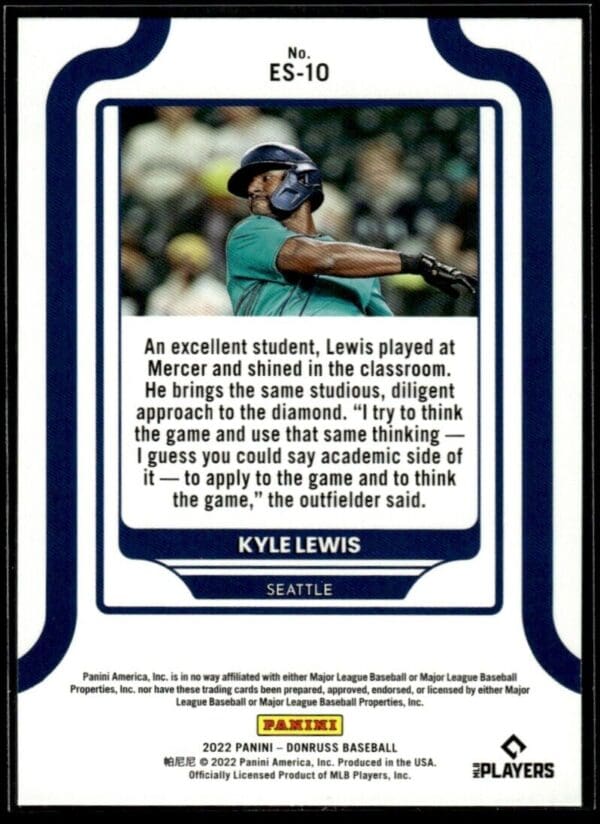 _10 2022 Donruss Elite Series Pink Fireworks Seattle Mariners #ES-10 Kyle Lewis