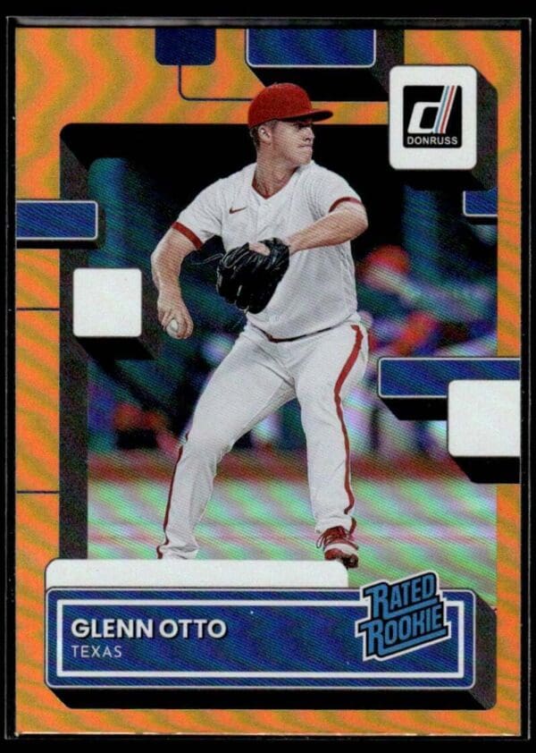 2022 Donruss Texas Rangers #51 Glenn Otto RC Rookie Orange Holo