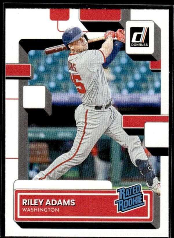 2022 Donruss Washington Nationals #75 Riley Adams RC Rookie