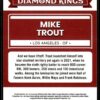2022 Donruss Diamond Kings Los Angeles Angels #14 Mike Trout Orange Holo