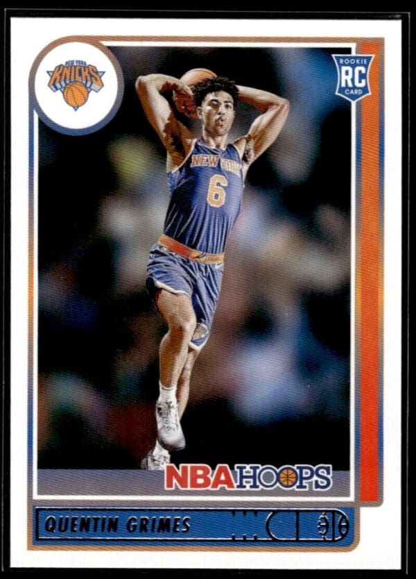 _10 2021 NBA Hoops New York Knicks #206 Quentin Grimes RC Rookie