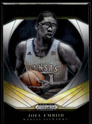 2021 Panini Prizm Draft Picks Brilliance Kansas Jayhawks #14 Joel Embiid