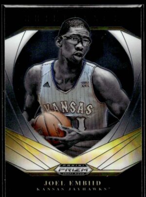 2021 Panini Prizm Draft Picks Brilliance Kansas Jayhawks #14 Joel Embiid