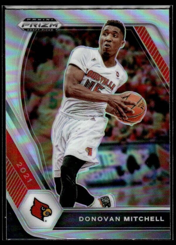 2021 Prizm Draft Picks Louisville Cardinals #81 Donovan Mitchell Silver