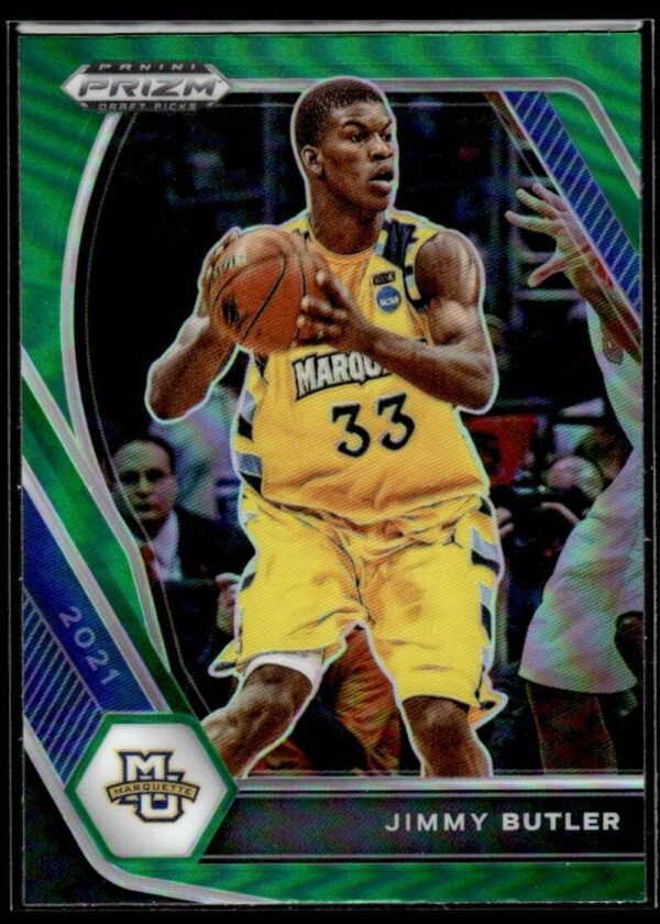 2021 Prizm Draft Picks Marquette Golden Eagles #66 Jimmy Butler Green Prizm