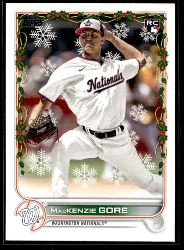 _10 2022 Topps Holiday Washington Nationals #HW13 MacKenzie Gore RC Rookie