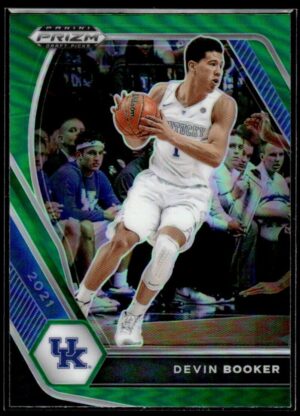 2021 Panini Prizm Draft Picks Kentucky Wildcats #70 Devin Booker Green Prizm