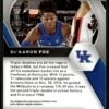 2021 Panini Prizm Draft Picks Kentucky Wildcats #72 De'Aaron Fox Green Prizm