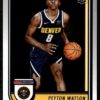 2022 Hoops Denver Nuggets #275 Peyton Watson RC Rookie