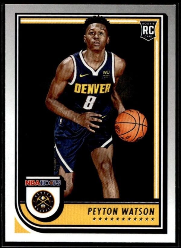 2022 Hoops Denver Nuggets #275 Peyton Watson RC Rookie