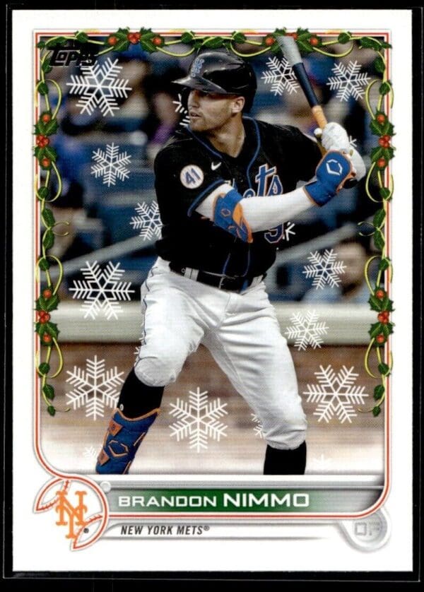 2022 Topps Holiday New York Mets #HW53 Brandon Nimmo