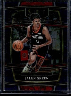 _10 2021 Panini Select Houston Rockets #7 Jalen Green RC Rookie Concourse Blue