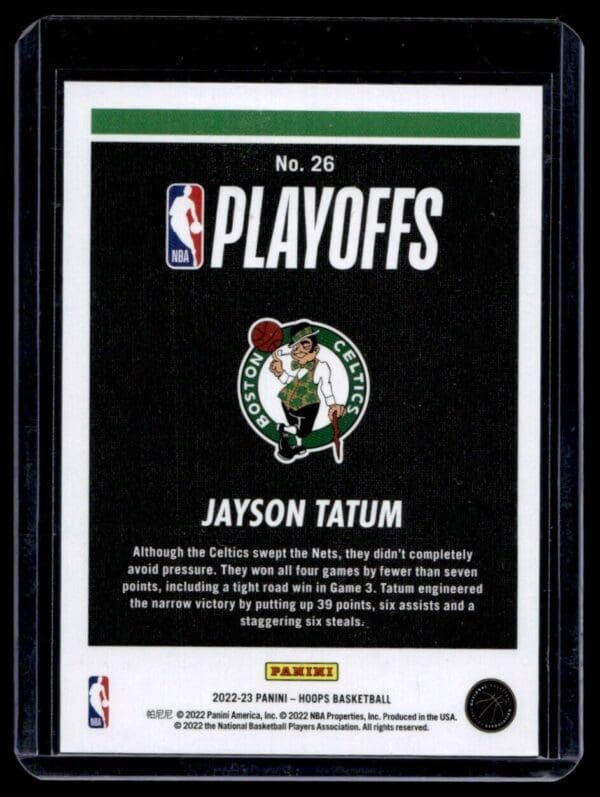 2022 Hoops Road to the Finals / NBA Championship Boston Celtics #26 Jayson Tatum