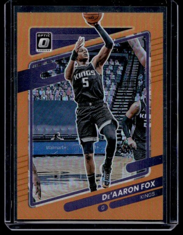 2021 Donruss Optic Sacramento Kings #85 De'Aaron Fox 31/199 Orange Prizm