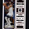2022 Panini Contenders Minnesota Timberwolves #20 Karl-Anthony Towns Red Game Ti