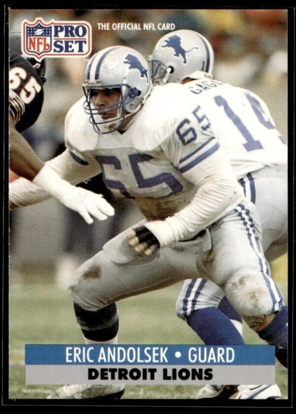 1991 Pro Set Detroit Lions #145 Eric Andolsek
