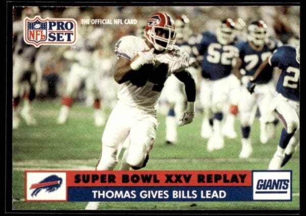 _10 1991 Pro Set Buffalo Bills #52 Thomas Gives Bills Lead