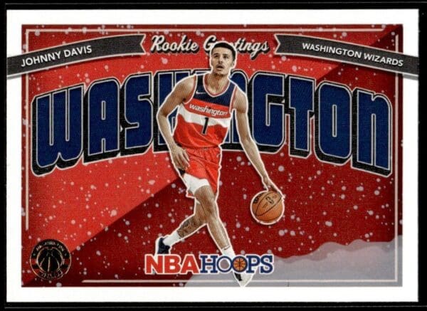 2022 Hoops Rookie Greetings Washington Wizards #10 Johnny Davis RC Rookie